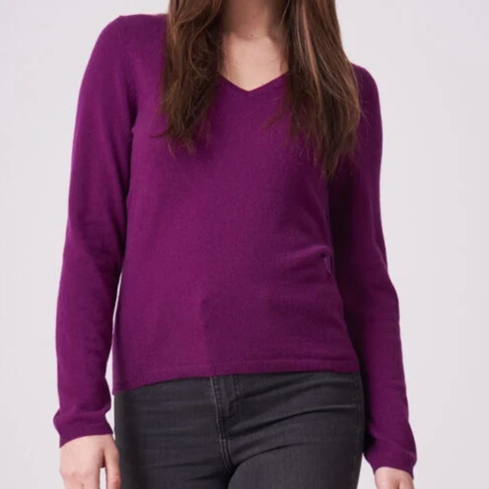 Banana Republic V Neck Extra Fine Merino Wool Sweater Size S